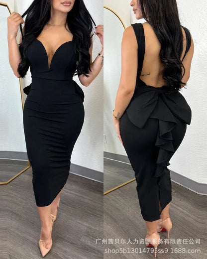 Backless Elegant Evening Party Dress - Dabfavshop