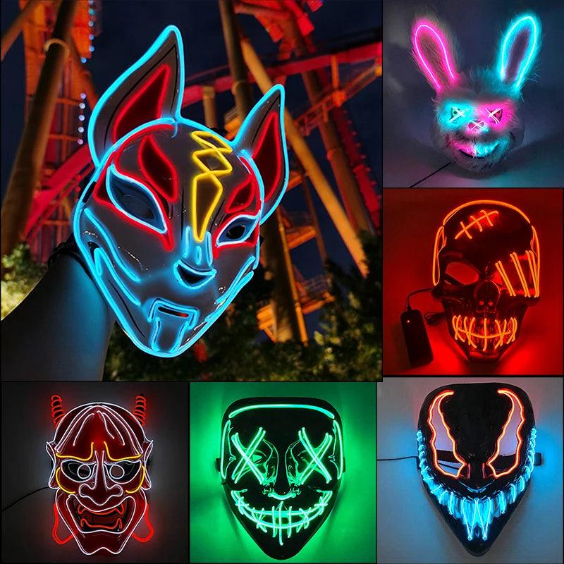 LED Luminous Fox Mask - Halloween Party Must-Have! - Dabfavshop