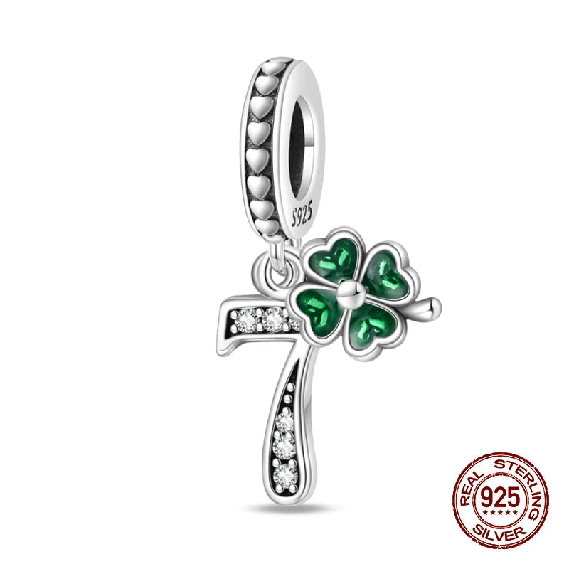 925 Silver Charms 3mm Original Bracelet Four Leaf Clover Dabfavshop