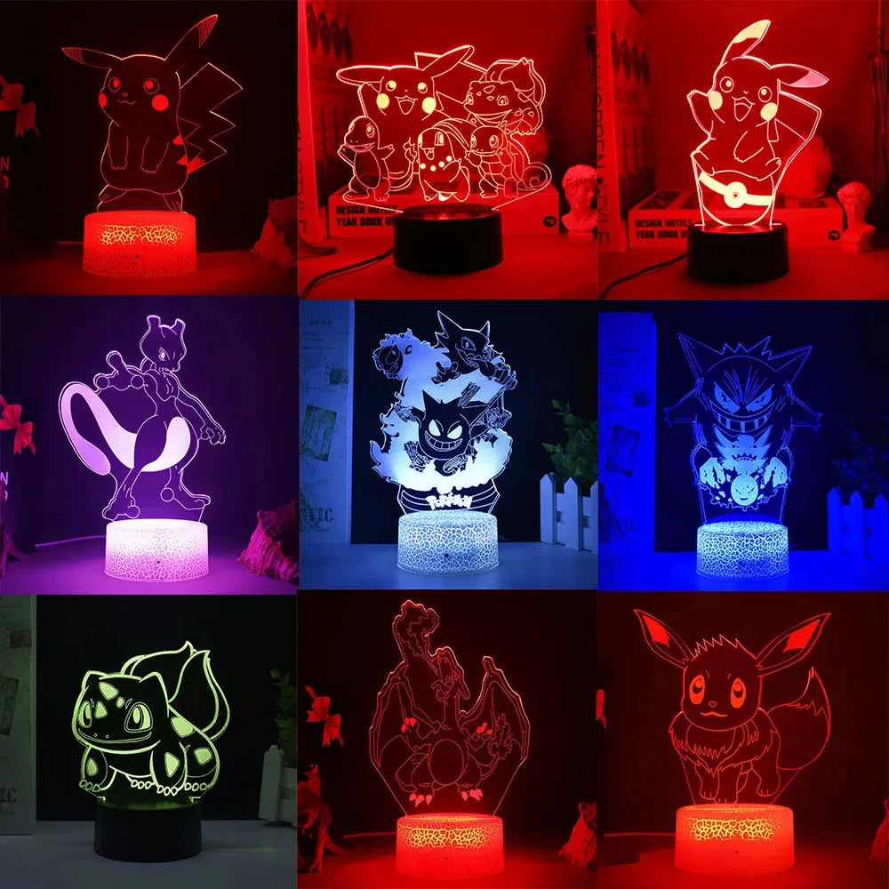 Pokémon 3D LED Base Color Changing Luminaria - Dabfavshop