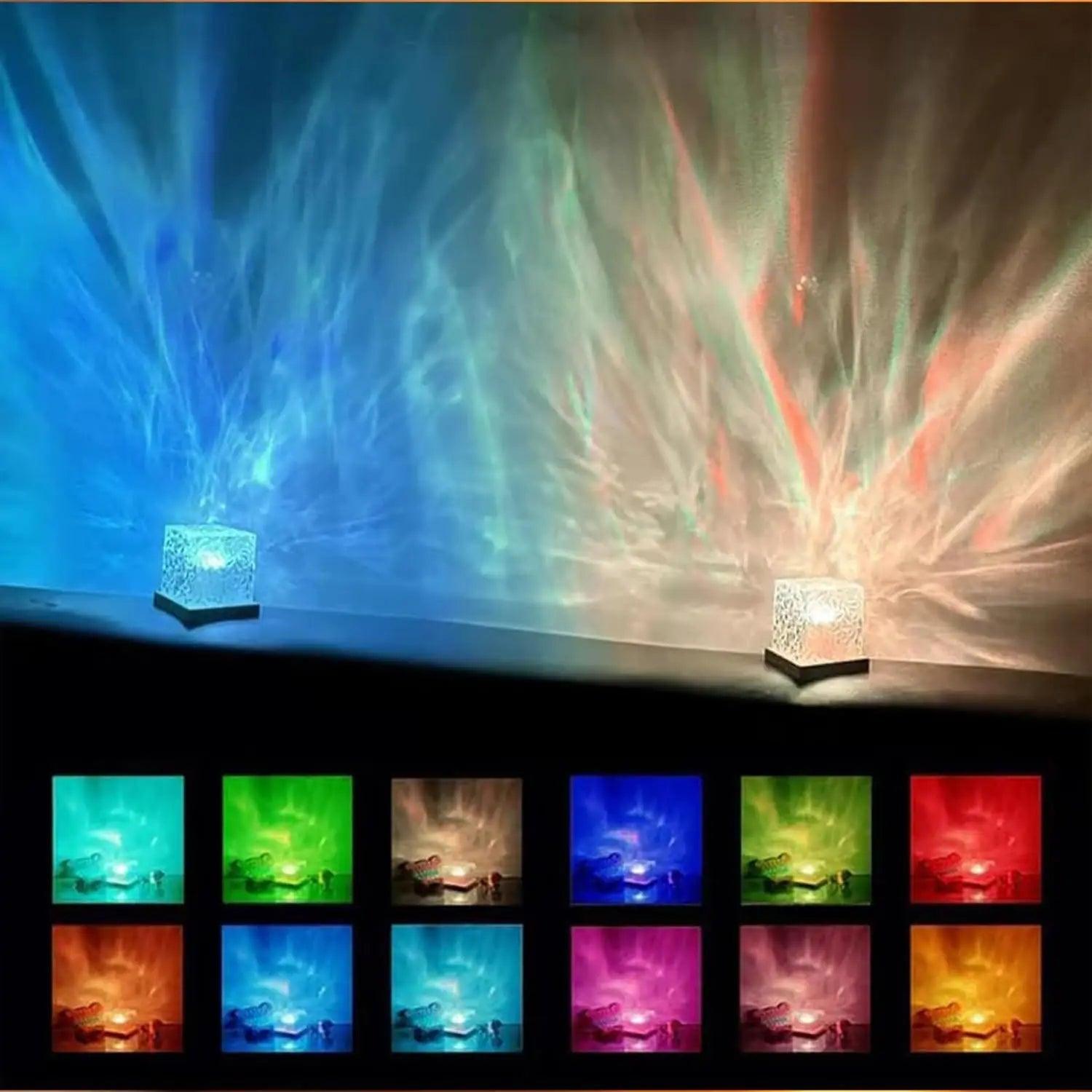 Ocean Wave Projector Light 16 Colors Midnight Aura - Dabfavshop