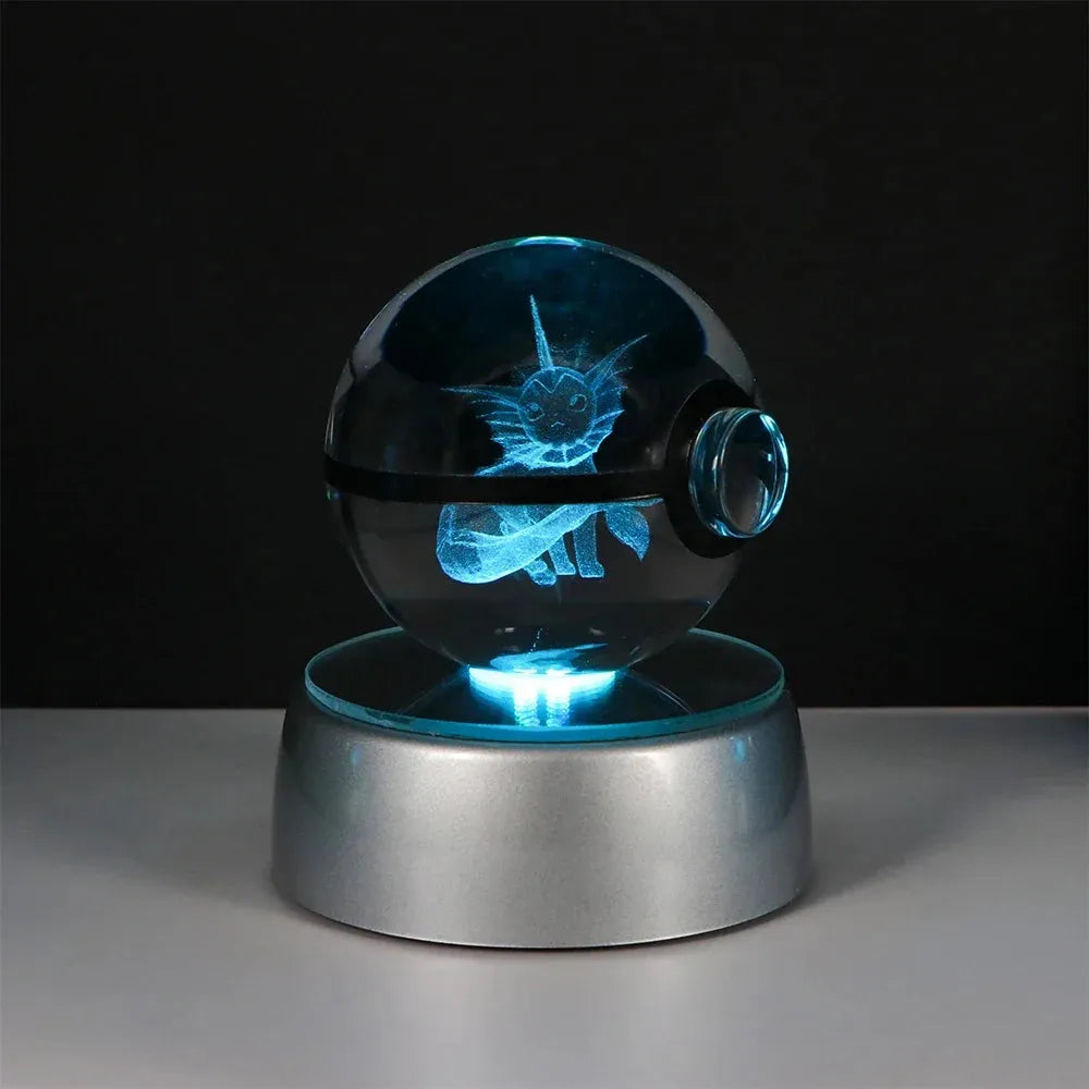 Pokemon 3D Crystal Ball Multi Color LED Light Base - Dabfavshop