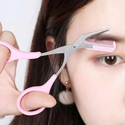 Stainless Steel Eyebrow Trimmer Scissors - Dabfavshop