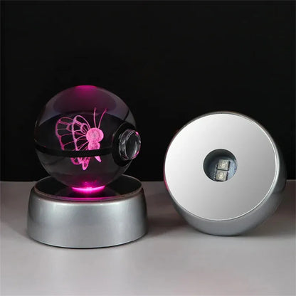 Pokemon 3D Crystal Ball Multi Color LED Light Base - Dabfavshop