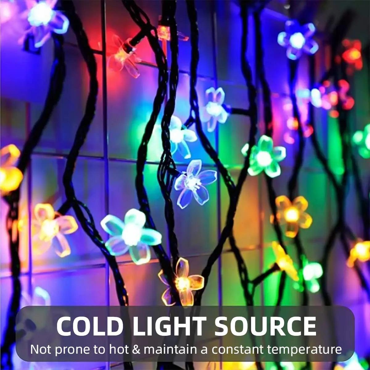 Solar Powered Flower Garland LED String Lights - Dabfavshop