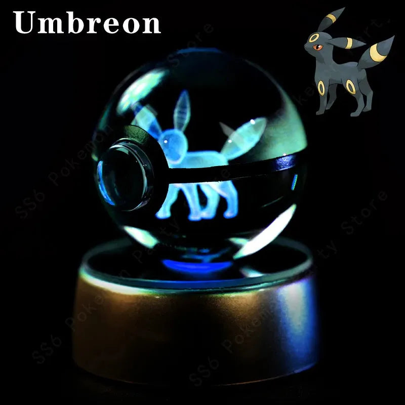 Pokemon 3D Crystal Ball Multi Color LED Light Base - Dabfavshop