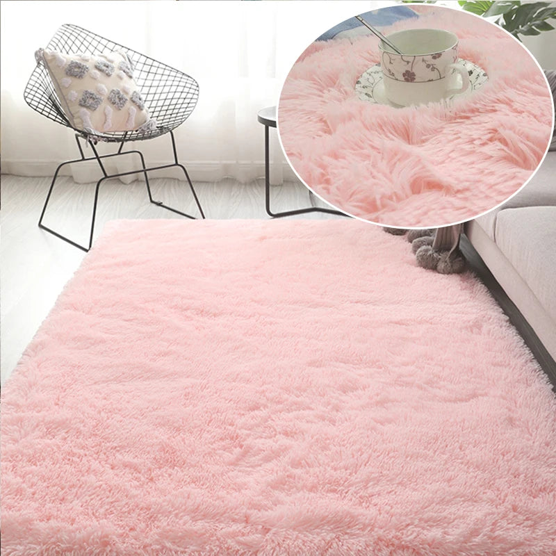 RainbowCloud Plush Rug – Soft, Fluffy & Vibrant! Dabfavshop