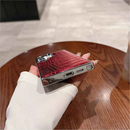 Luxury Gradient Crocodile Pattern Leather Laser Case For Samsung Galaxy S