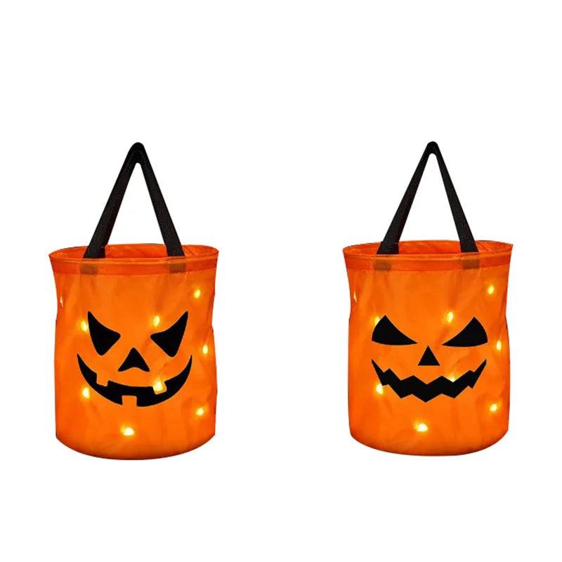 LED Light Halloween Trick or Treat Bucket Pumpkin - Dabfavshop