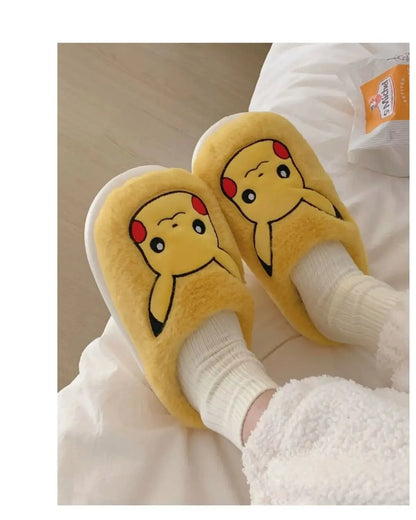 Pokémon Cotton Slippers With Velvet Insulation Anti Slip - Dabfavshop