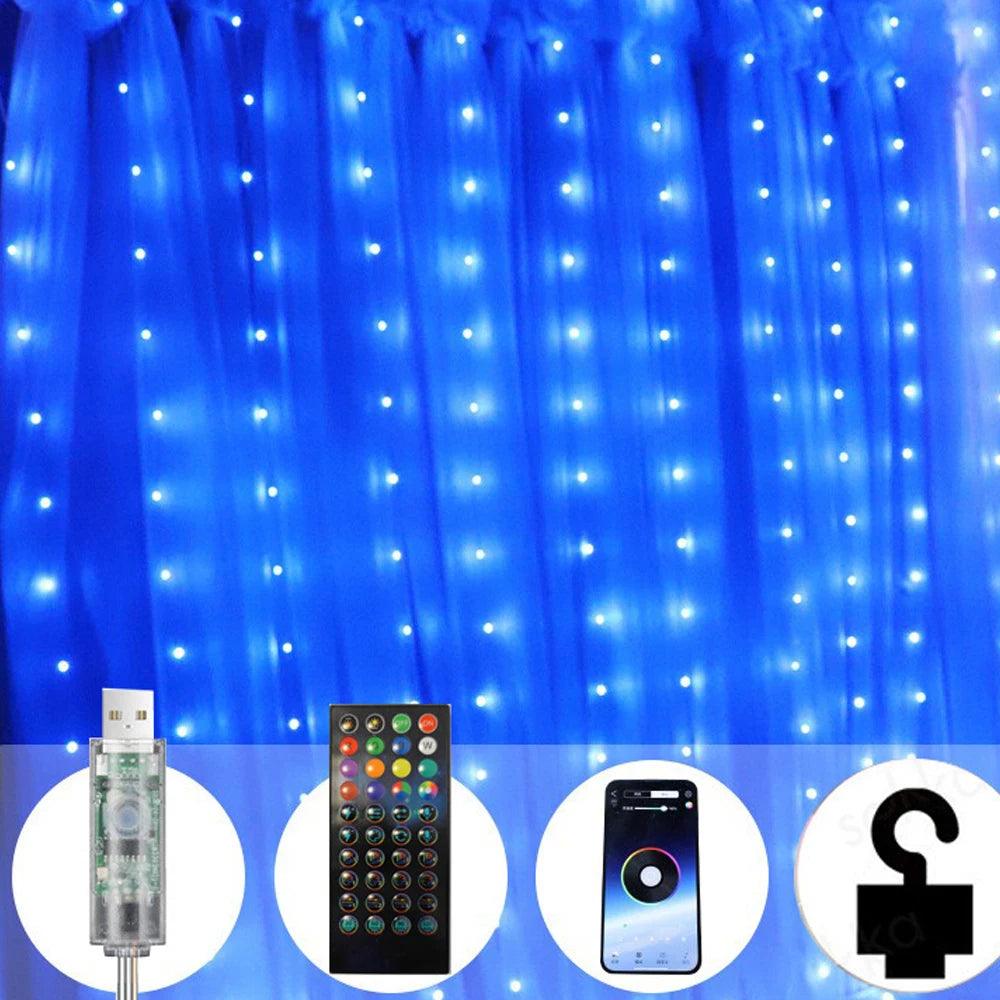 RGBIC Bluetooth Smart Curtain Light - Dabfavshop