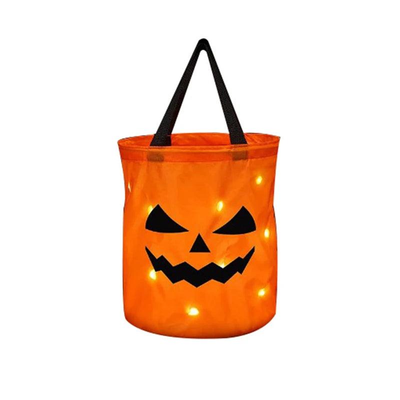 LED Light Halloween Trick or Treat Bucket Pumpkin - Dabfavshop