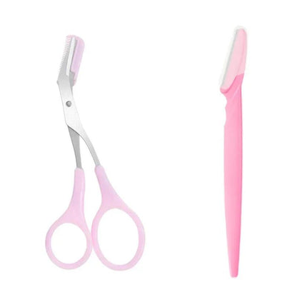 Stainless Steel Eyebrow Trimmer Scissors - Dabfavshop