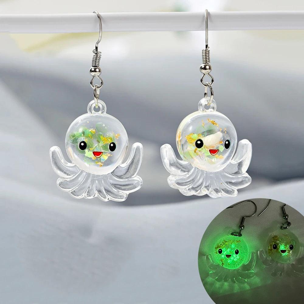 Glow In The Dark Ghost In Bottle Earrings - Dabfavshop