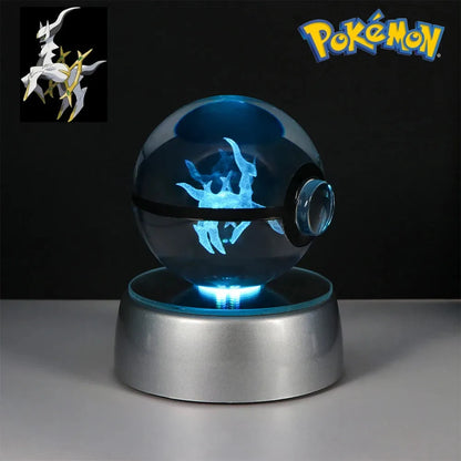 Pokemon 3D Crystal Ball Multi Color LED Light Base - Dabfavshop