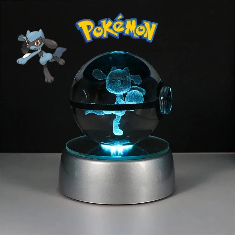 Pokemon 3D Crystal Ball Multi Color LED Light Base - Dabfavshop