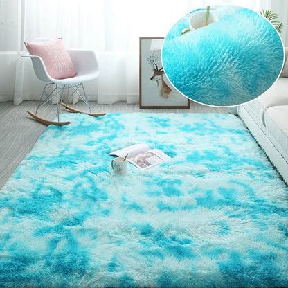RainbowCloud Plush Rug – Soft, Fluffy & Vibrant! Dabfavshop