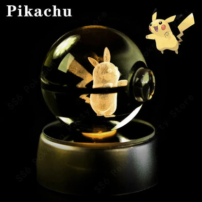 Pokemon 3D Crystal Ball Multi Color LED Light Base - Dabfavshop