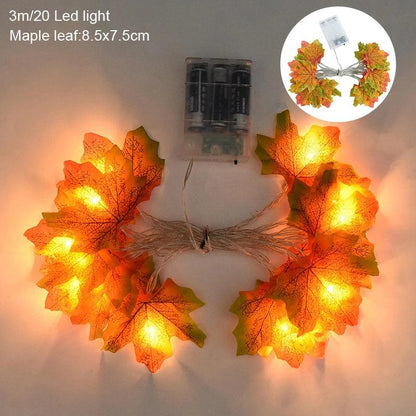 LED Autumn Maple Leaf Fairy Garland - Dabfavshop