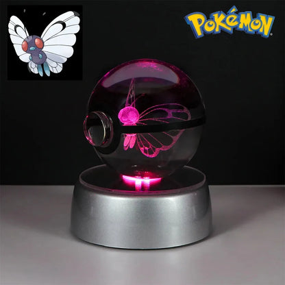 Pokemon 3D Crystal Ball Multi Color LED Light Base - Dabfavshop