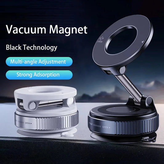 Strong Magnetic Phone Holder Foldable Design 360° Adjustable Vacuum Car Mount Dabfavshop