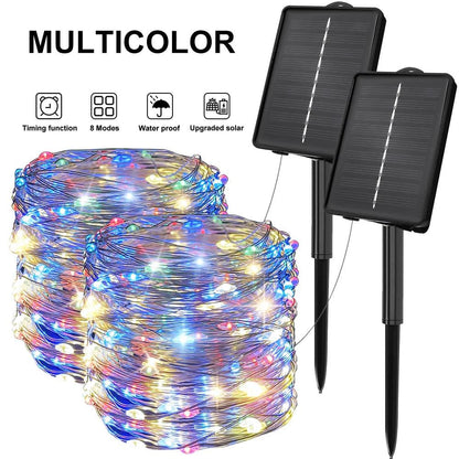 Outdoor Solar Fairy String Lights - 8 Modes, Waterproof - Dabfavshop