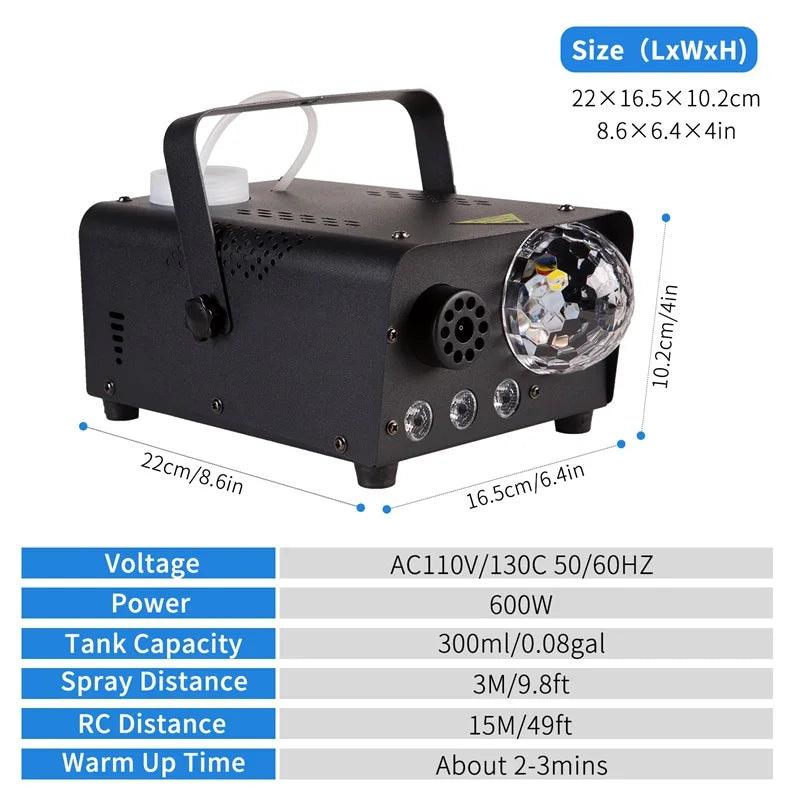 500W LED RGB Remote Control Fog Machine - Dabfavshop