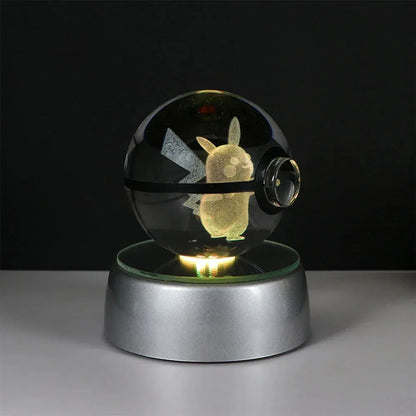 Pokemon 3D Crystal Ball Multi Color LED Light Base - Dabfavshop