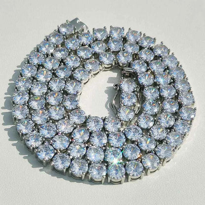 Zircon Copper Tennis Chain Necklace Link Chain Jewelry Silver/Gold Color