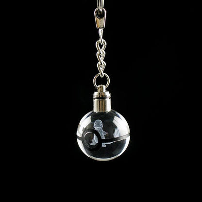 3D Laser Engraving Crystal Pocket Ball LED Keychain - Dabfavshop