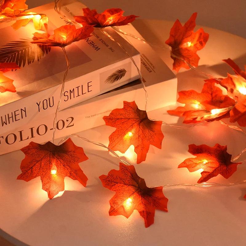 LED Autumn Maple Leaf Fairy Garland - Dabfavshop