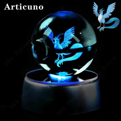 Pokemon 3D Crystal Ball Multi Color LED Light Base - Dabfavshop