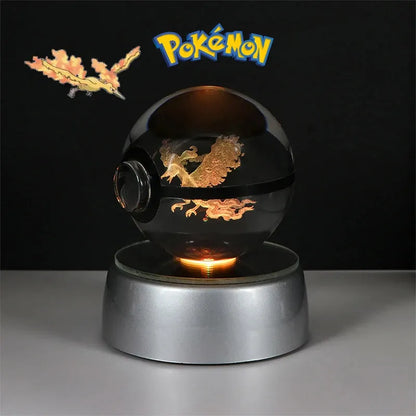 Pokemon 3D Crystal Ball Multi Color LED Light Base - Dabfavshop