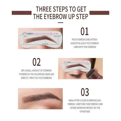 Complete Eyebrow Powder Stamp Shaping Kit - Dabfavshop