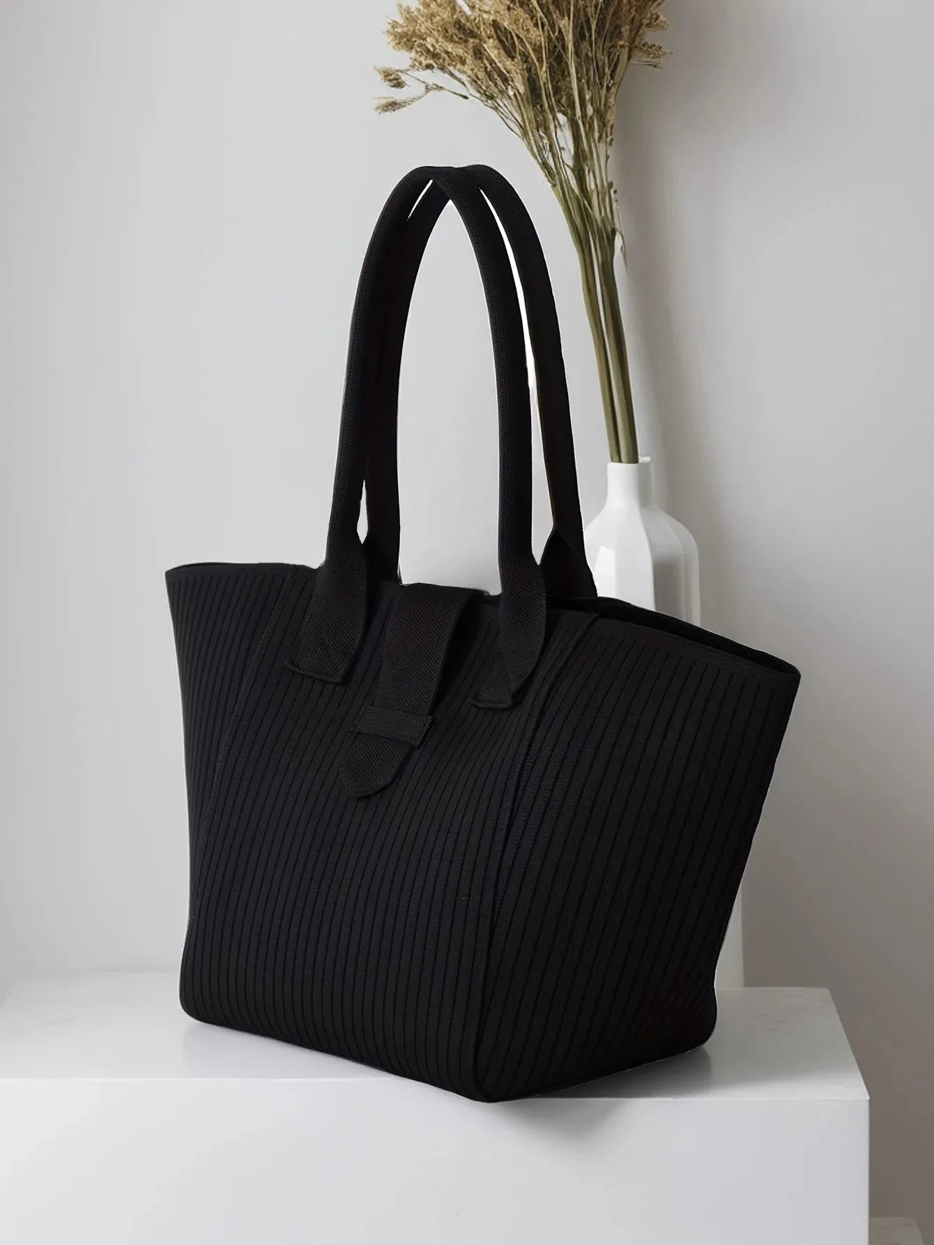 Women's Tote Bag Classic Black Handbag - Dabfavshop