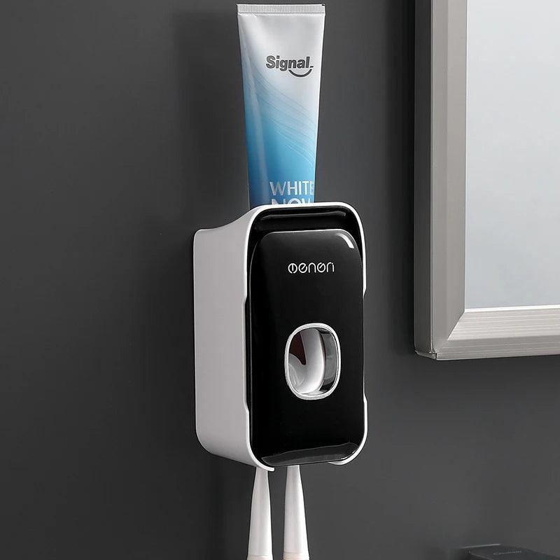 Wall Mounted Automatic Toothpaste Dispenser With Toothbrush Holder - Dabfavshop