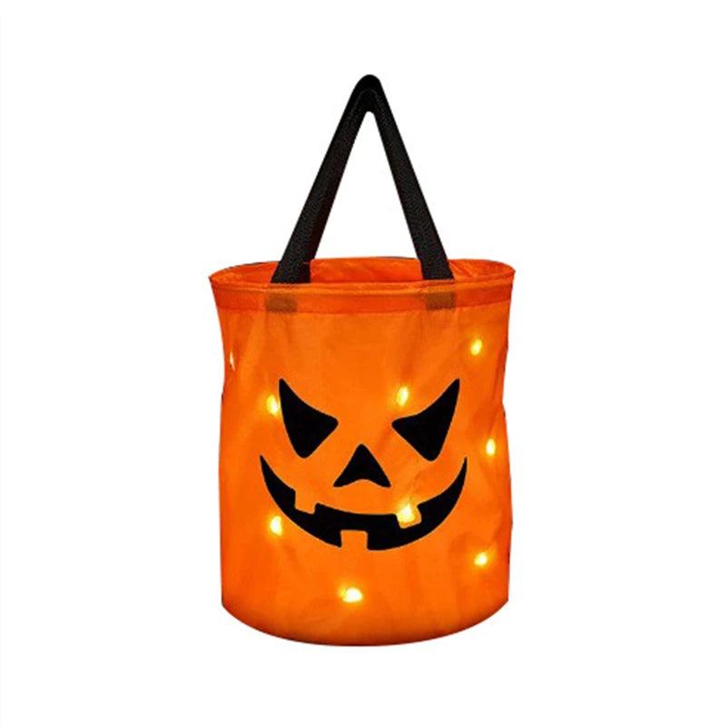 LED Light Halloween Trick or Treat Bucket Pumpkin - Dabfavshop