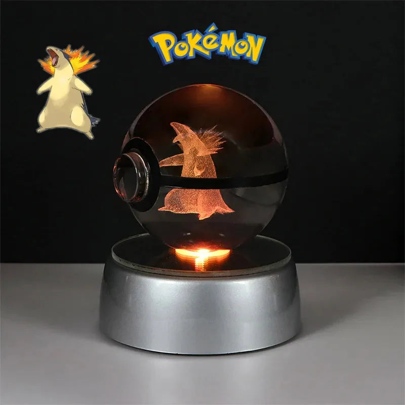 Pokemon 3D Crystal Ball Multi Color LED Light Base - Dabfavshop