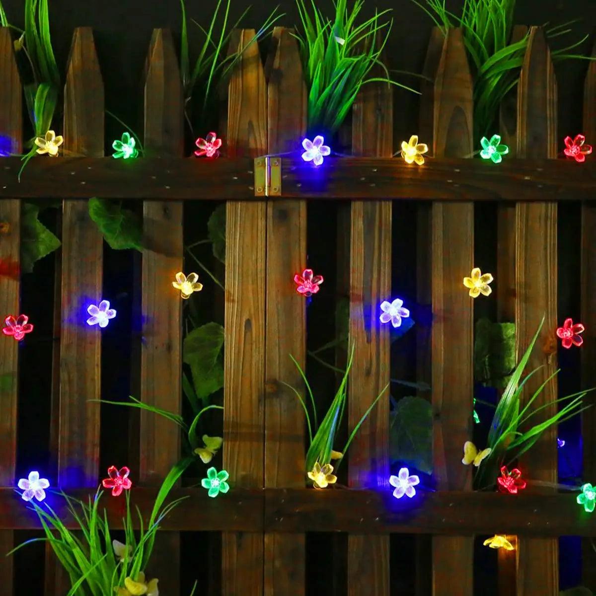 Solar Powered Flower Garland LED String Lights - Dabfavshop