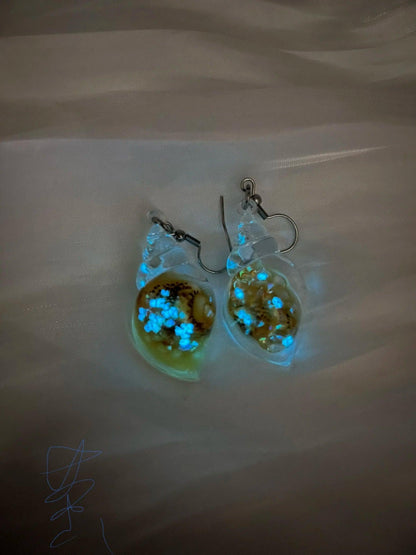 Glow In The Dark Ghost In Bottle Earrings - Dabfavshop