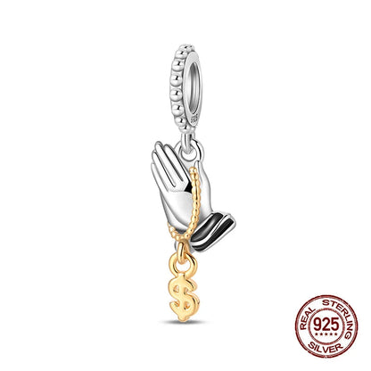 925 Sterling Silver Prayer US Dollar Pendants Charms Dabfavshop