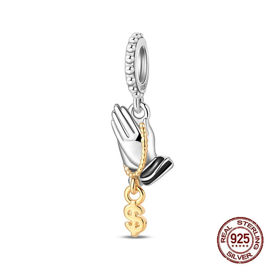 925 Sterling Silver Prayer US Dollar Pendants Charms Dabfavshop