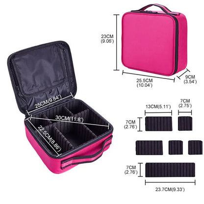 New Makeup Bag for Women Travel Waterproof Necessary Beauty Brush Embroidery Tool Storage Cosmetic Case Professional Makeup Box Dabfavshop