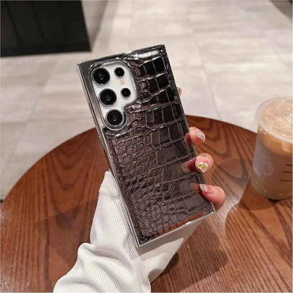 Luxury Gradient Crocodile Pattern Leather Laser Case For Samsung Galaxy S