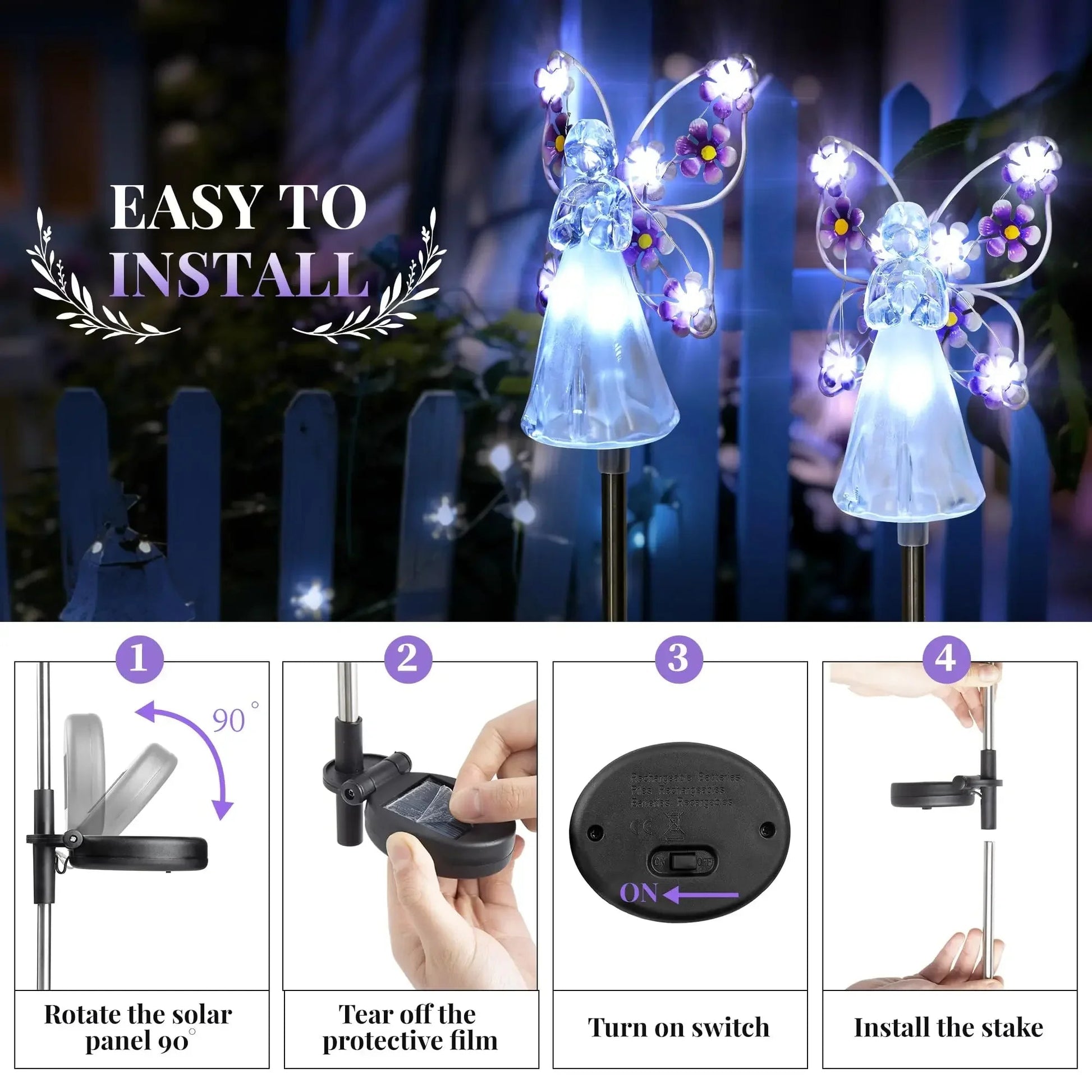 Heavenly Glow Solar Angels – Weatherproof & Worry-Free! Dabfavshop