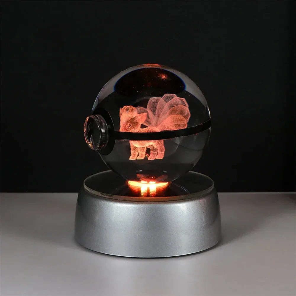 Pokemon 3D Crystal Ball Multi Color LED Light Base - Dabfavshop