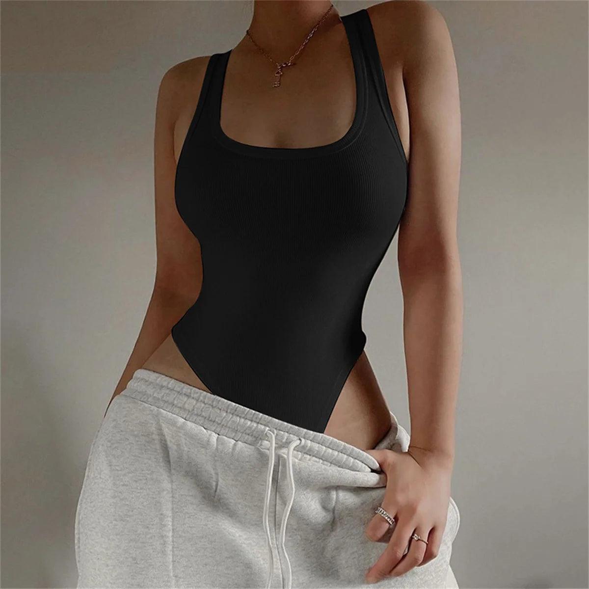 Solid Sexy Body Summer Bodysuit Women Tops - Dabfavshop