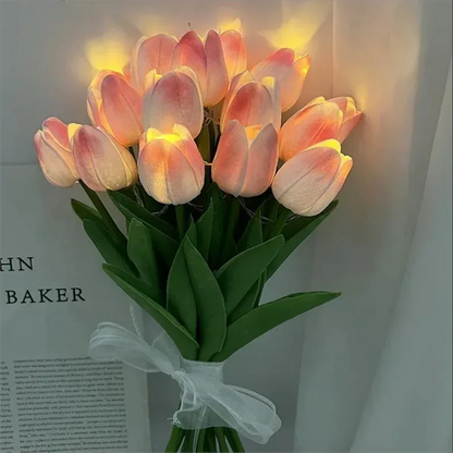 LED Tulips Artificial Flowers - 5/10pcs Bouquet - Dabfavshop