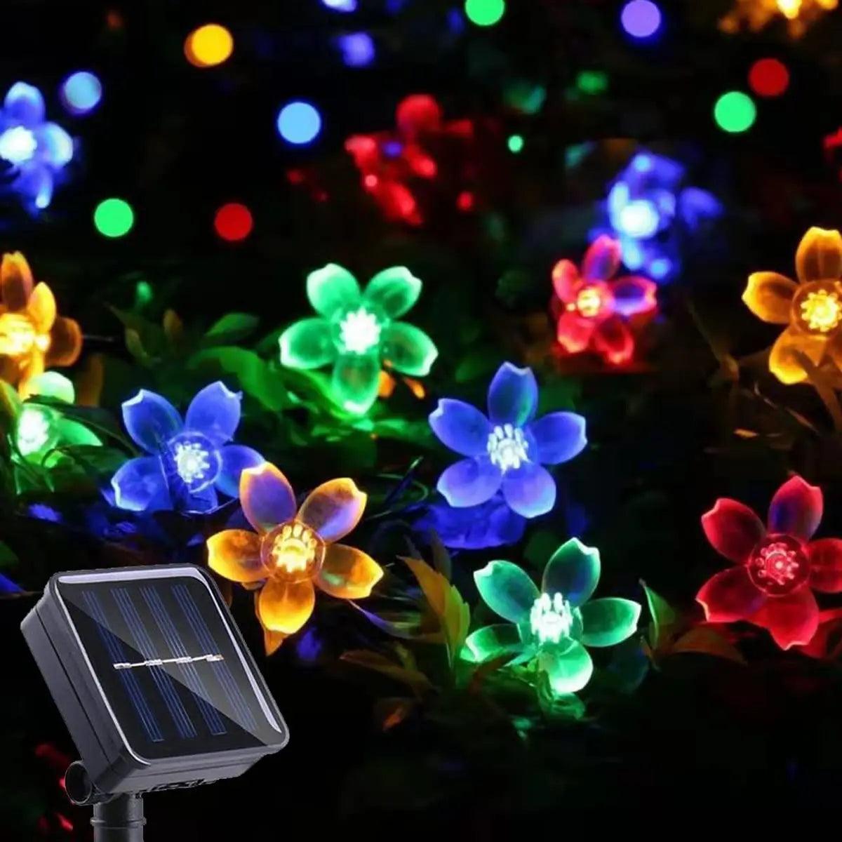 Solar Powered Flower Garland LED String Lights - Dabfavshop