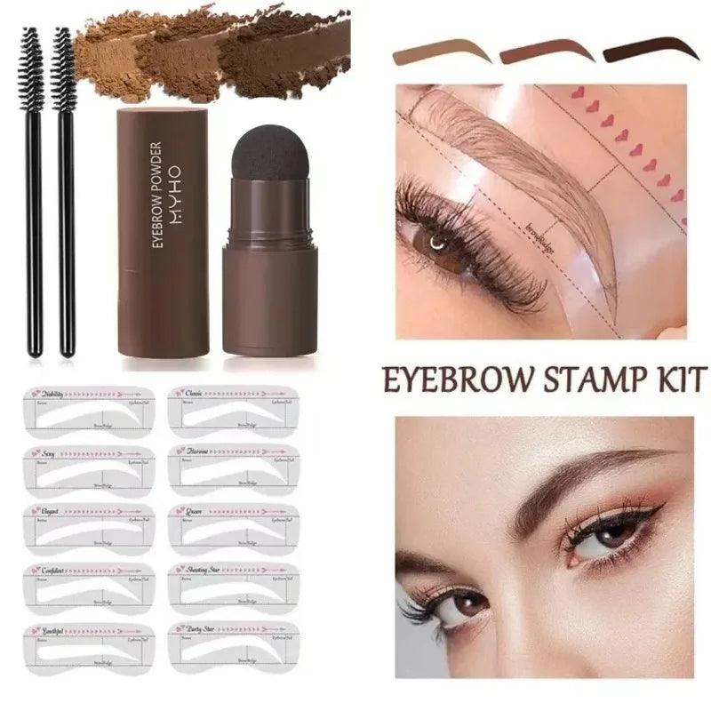 Complete Eyebrow Powder Stamp Shaping Kit - Dabfavshop